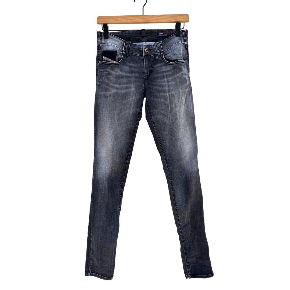 Diesel Black Skinny Jeans,‎ Grupee, Cotton & Elastic, Size 25 long
